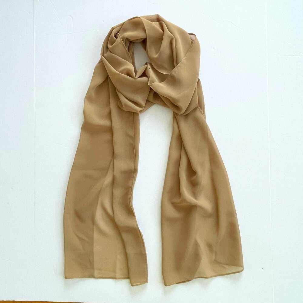 Evening Warp Scarf Tan 45" x 16"
